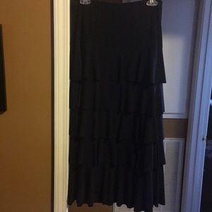 Navy blue ruffles skirt!